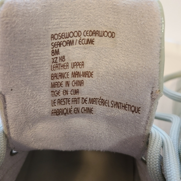 Earth 8 Rosewood Cedarwood Leather Comfort Sneakers Collapsible Heel Seafoam - Picture 9 of 9